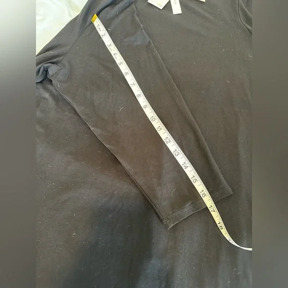 NWT philosophy Black Soft Flowy. High/Low hem. 3/4 Sleeve 2XL. Tunic - Picture 5 of 11